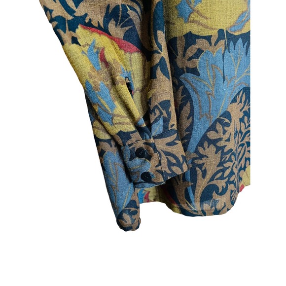 Vintage 80s Mondi Escada Floral Art Blouse Buttons Down Shirt Size 36 Small - Picture 5 of 15